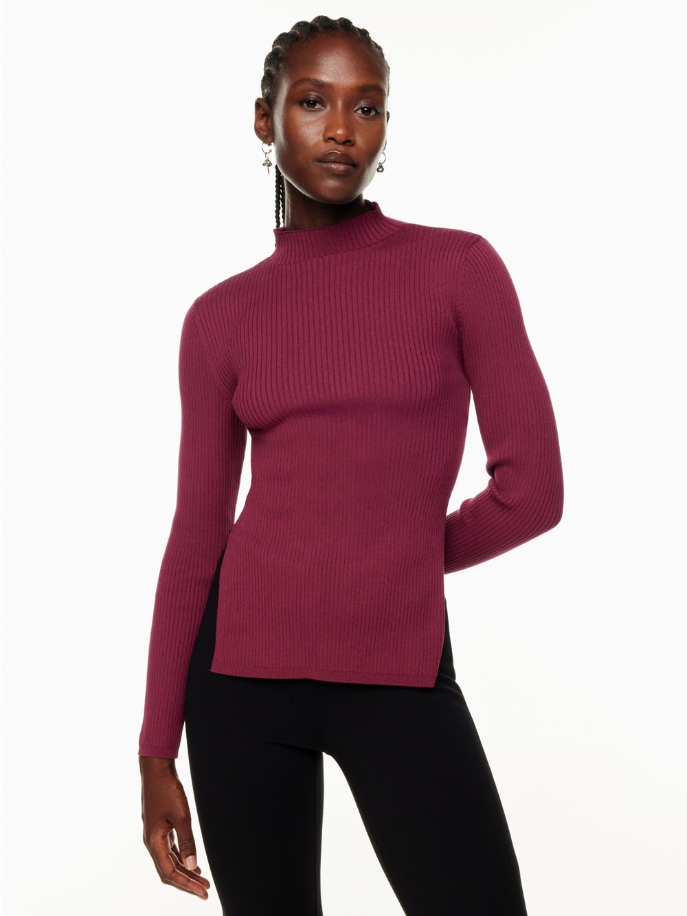 Aritzia Babaton Sculpt Knit Tie-Back Longsleeve - Picture 2 of 8